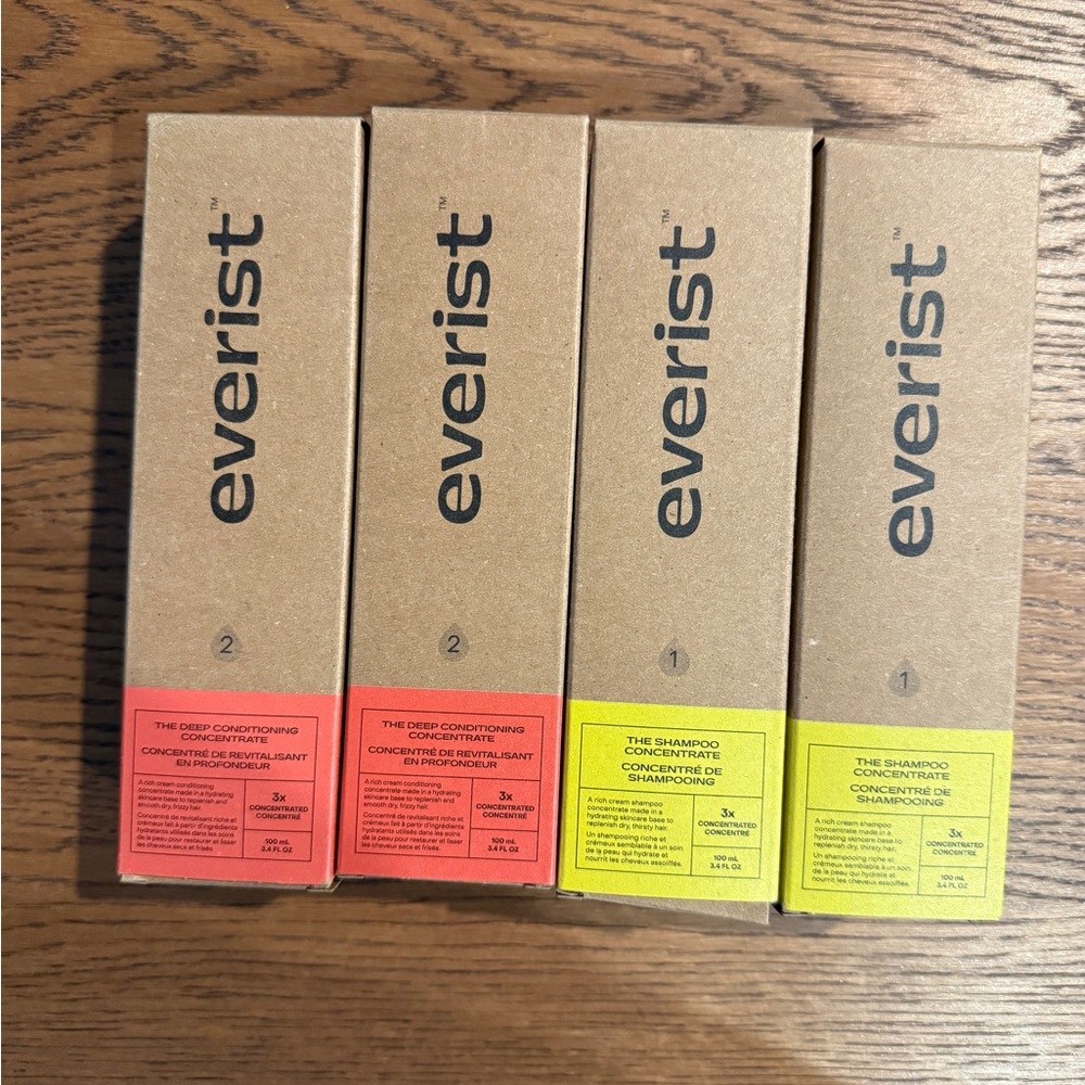New unopened 4 pack Everest Shampoo Conditioner